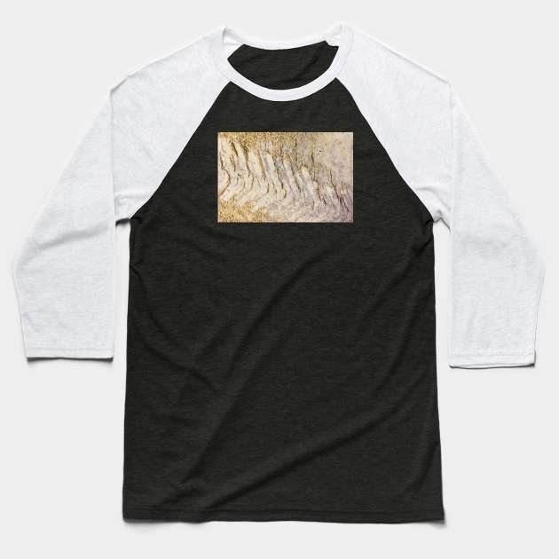 Tire print in the mud Baseball T-Shirt by textural